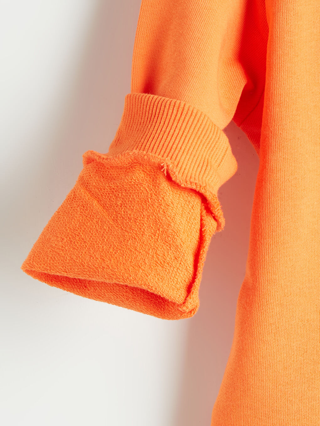 Turuncu Bisiklet Yaka Baskılı Erkek Çocuk Sweatshirt 2'li-2