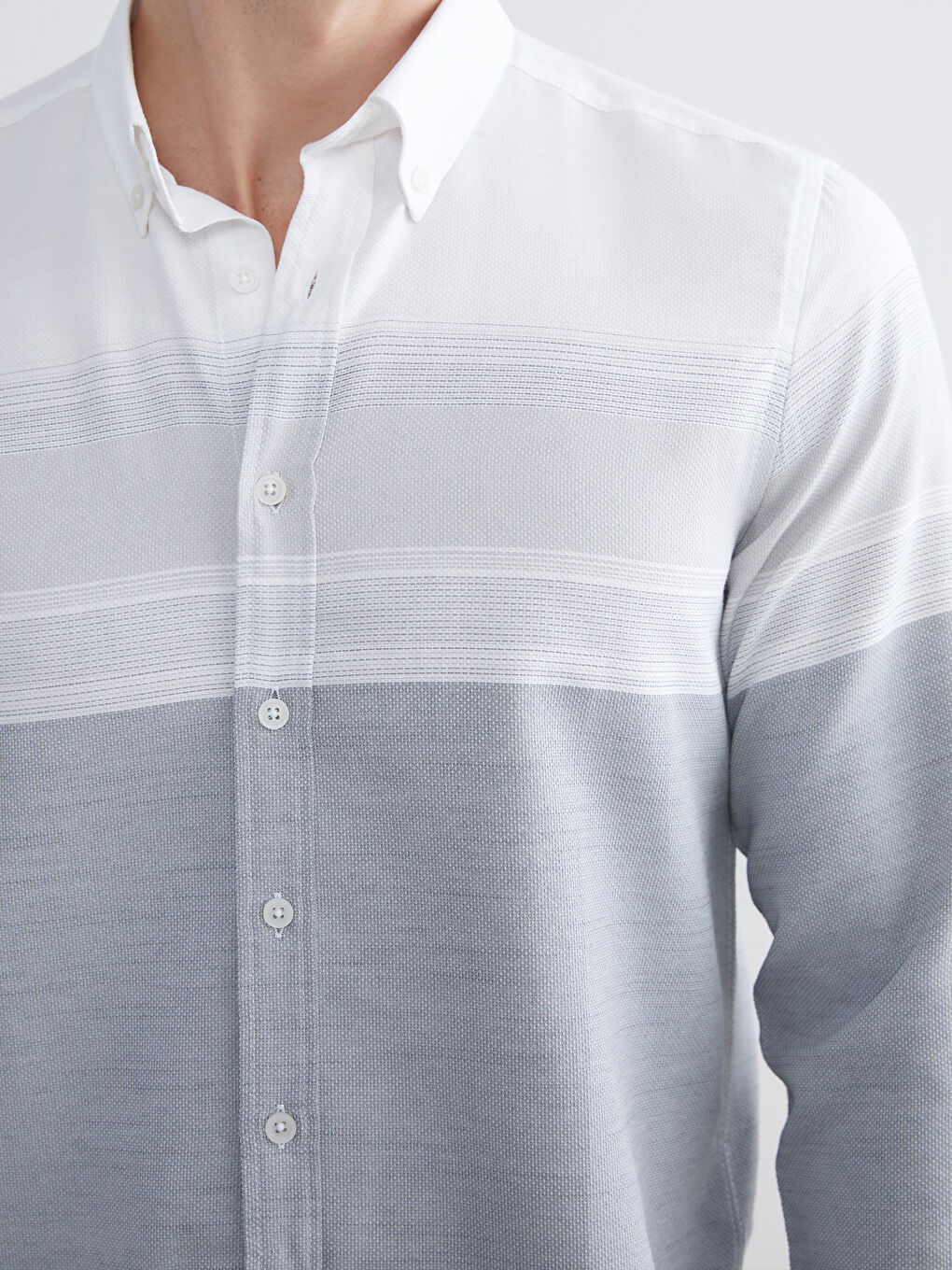 LCWAIKIKI Classic Regular Fit Long Sleeve Dobby Fabric Men's Shirt -W52931Z8-LFY
