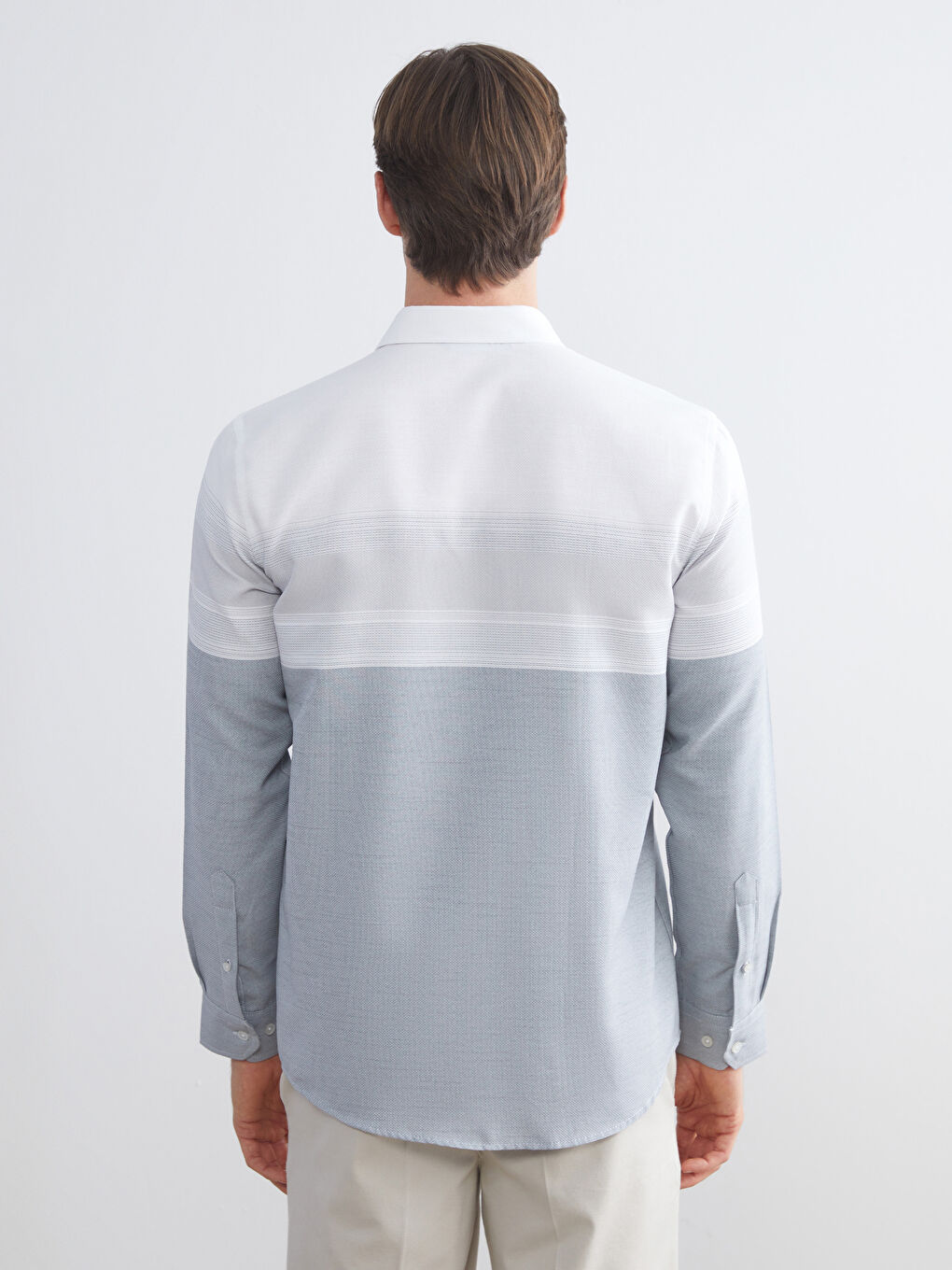 LCWAIKIKI Classic Regular Fit Long Sleeve Dobby Fabric Men's Shirt -W52931Z8-LFY