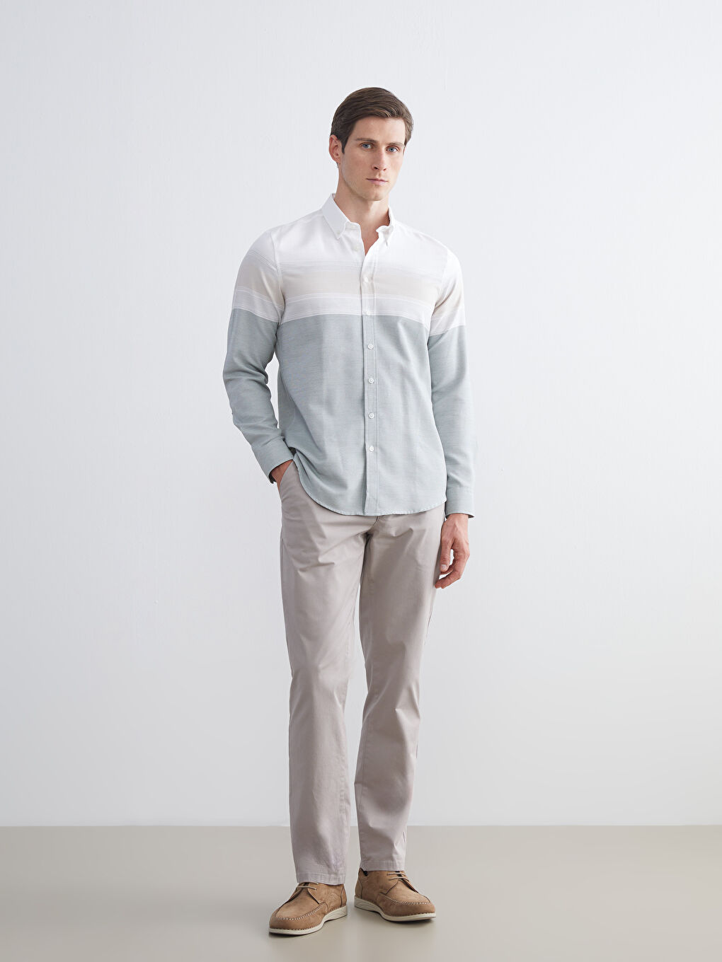 LCWAIKIKI Classic Regular Fit Long Sleeve Dobby Fabric Men's Shirt -W52931Z8-LFT