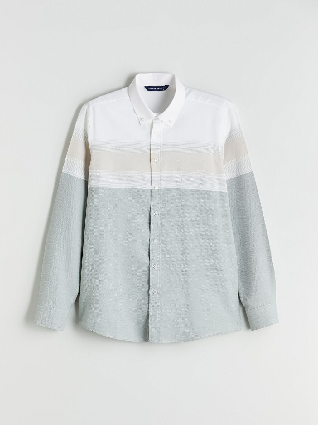 LCWAIKIKI Classic Regular Fit Long Sleeve Dobby Fabric Men's Shirt -W52931Z8-LFT