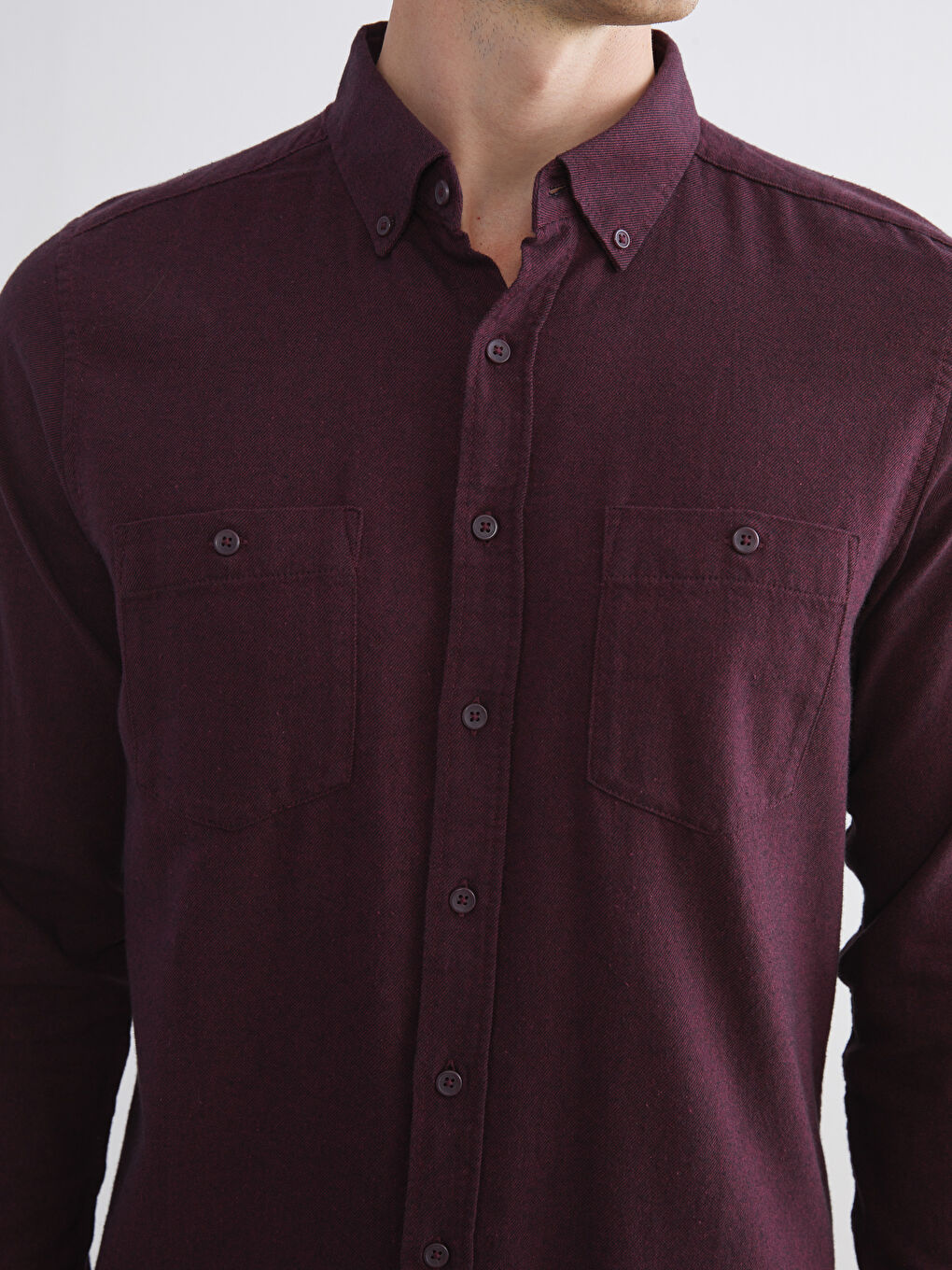 Regular Fit Long Sleeve Gabardine Men's Shirt-2
