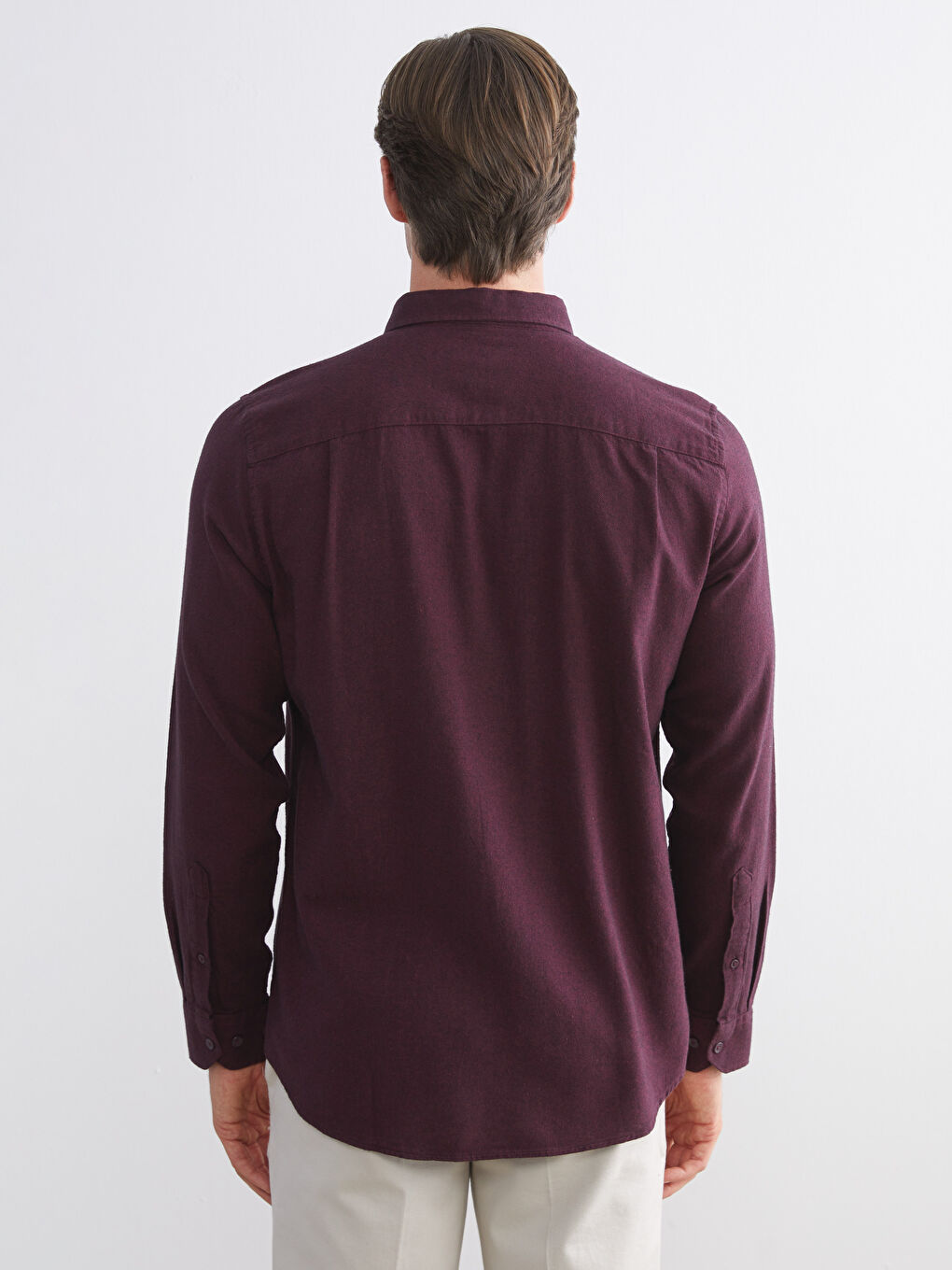 Regular Fit Long Sleeve Gabardine Men's Shirt-3