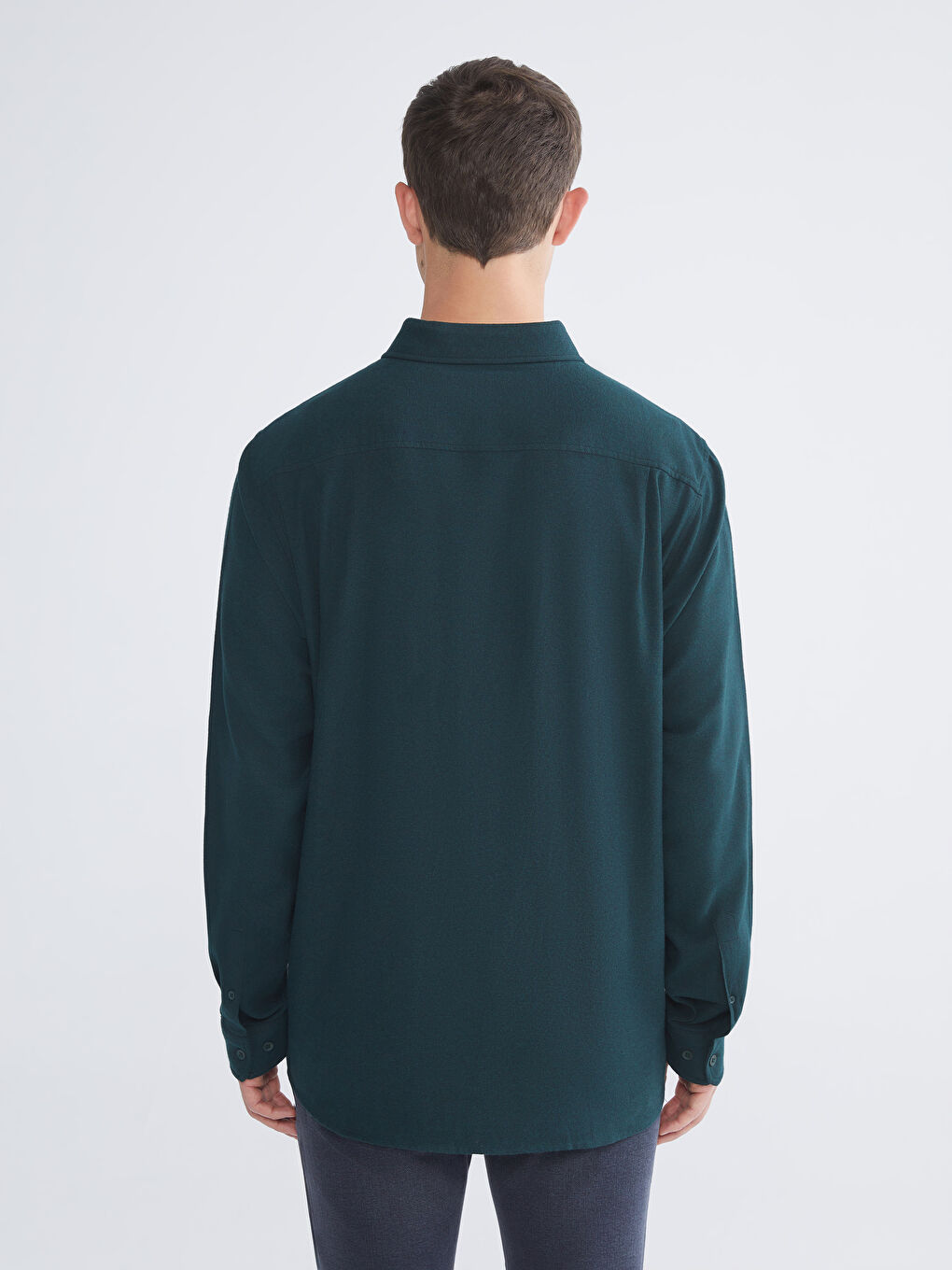 Regular Fit Long Sleeve Gabardine Men's Shirt-3