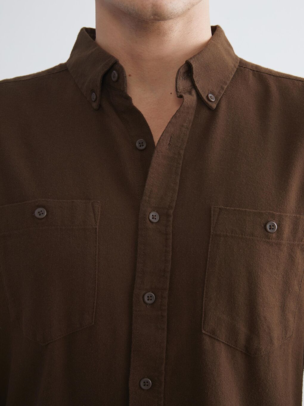 Regular Fit Long Sleeve Gabardine Men's Shirt-2