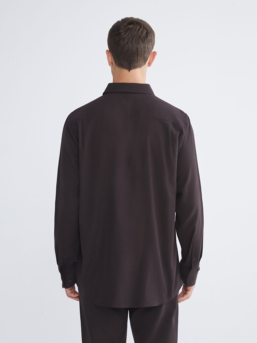 Regular Fit Long Sleeve Gabardine Men's Shirt-3