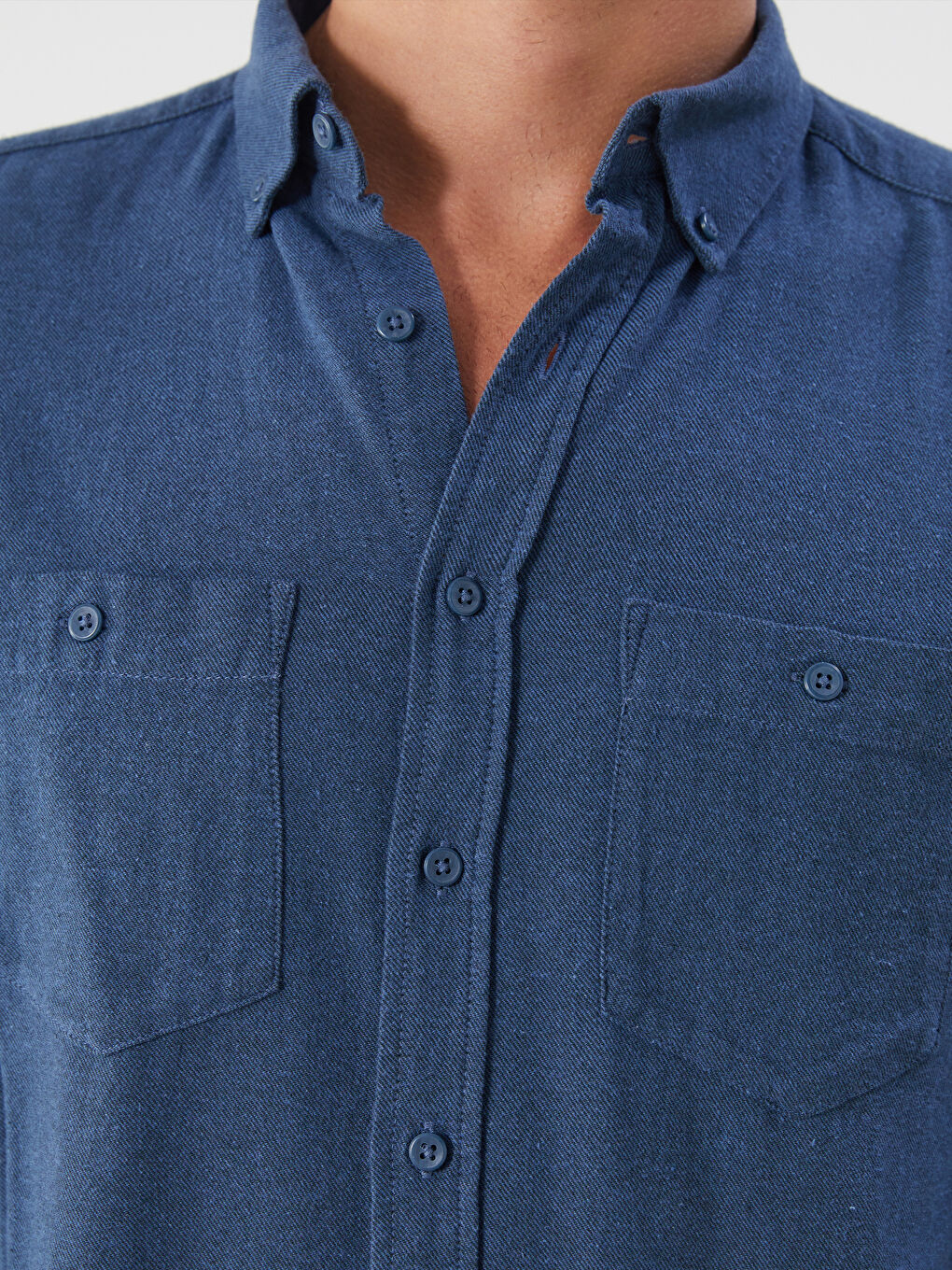 LCWAIKIKI Classic Regular Fit Long Sleeve Gabardine Men's Shirt -W52932Z8-CS6