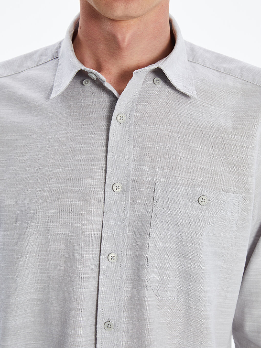 LCWAIKIKI Classic Regular Fit Long Sleeve Poplin Men's Shirt -W52933Z8-CYS