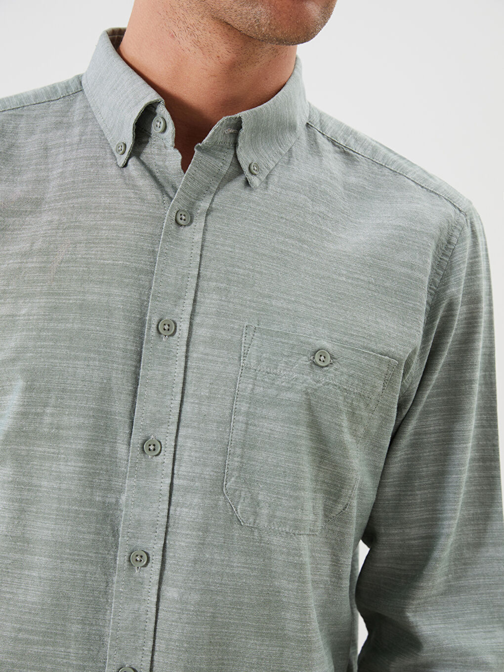LCWAIKIKI Classic Regular Fit Long Sleeve Poplin Men's Shirt -W52933Z8-S3L