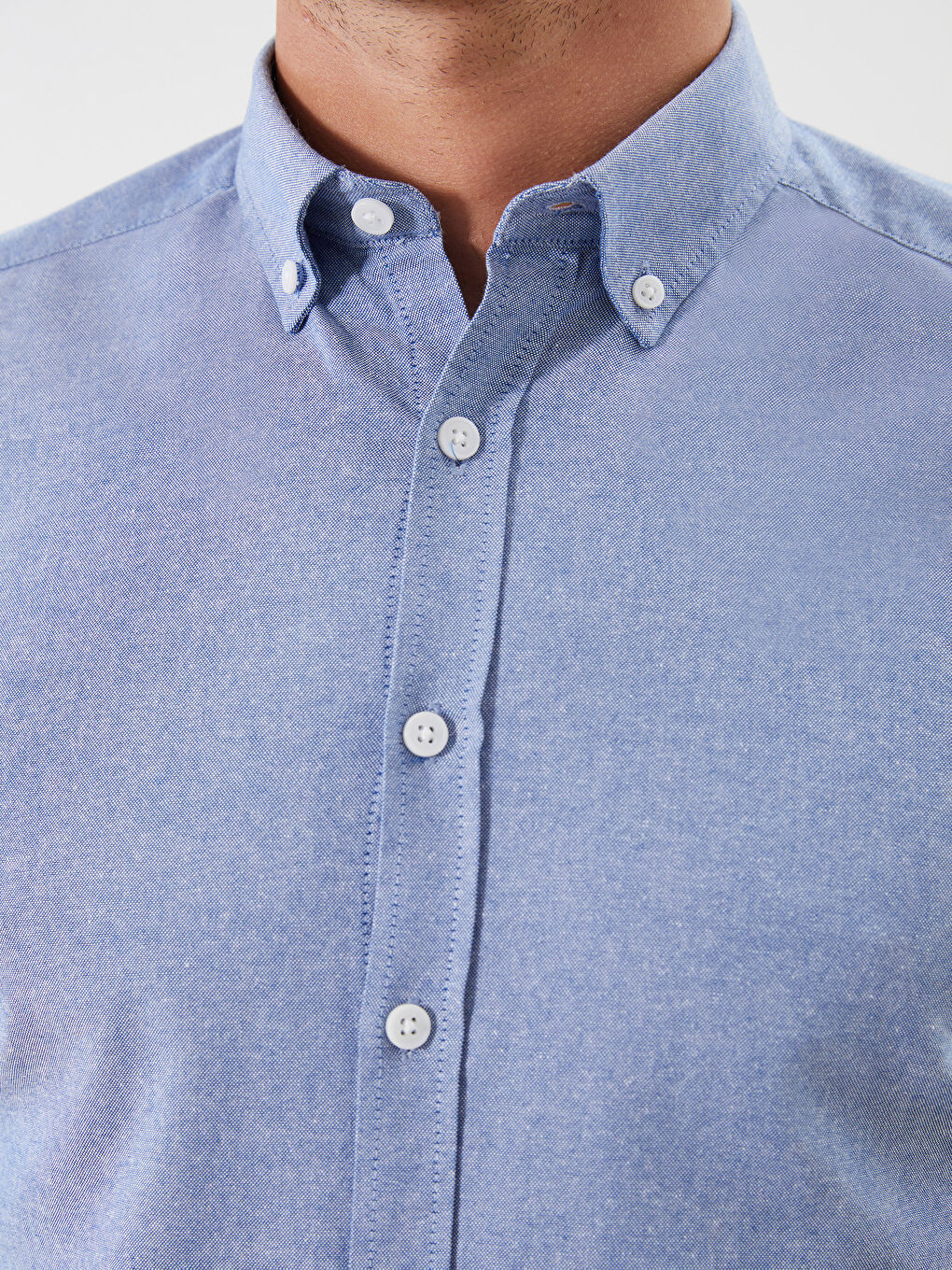 LCWAIKIKI Classic Slim Fit Long Sleeve Oxford Men's Shirt -W52940Z8-DBZ