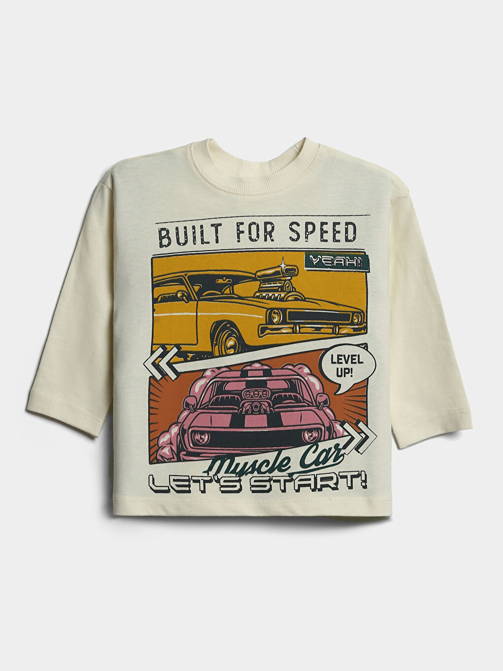 Crew Neck Printed Boys' T-Shirt 2 Pack-1