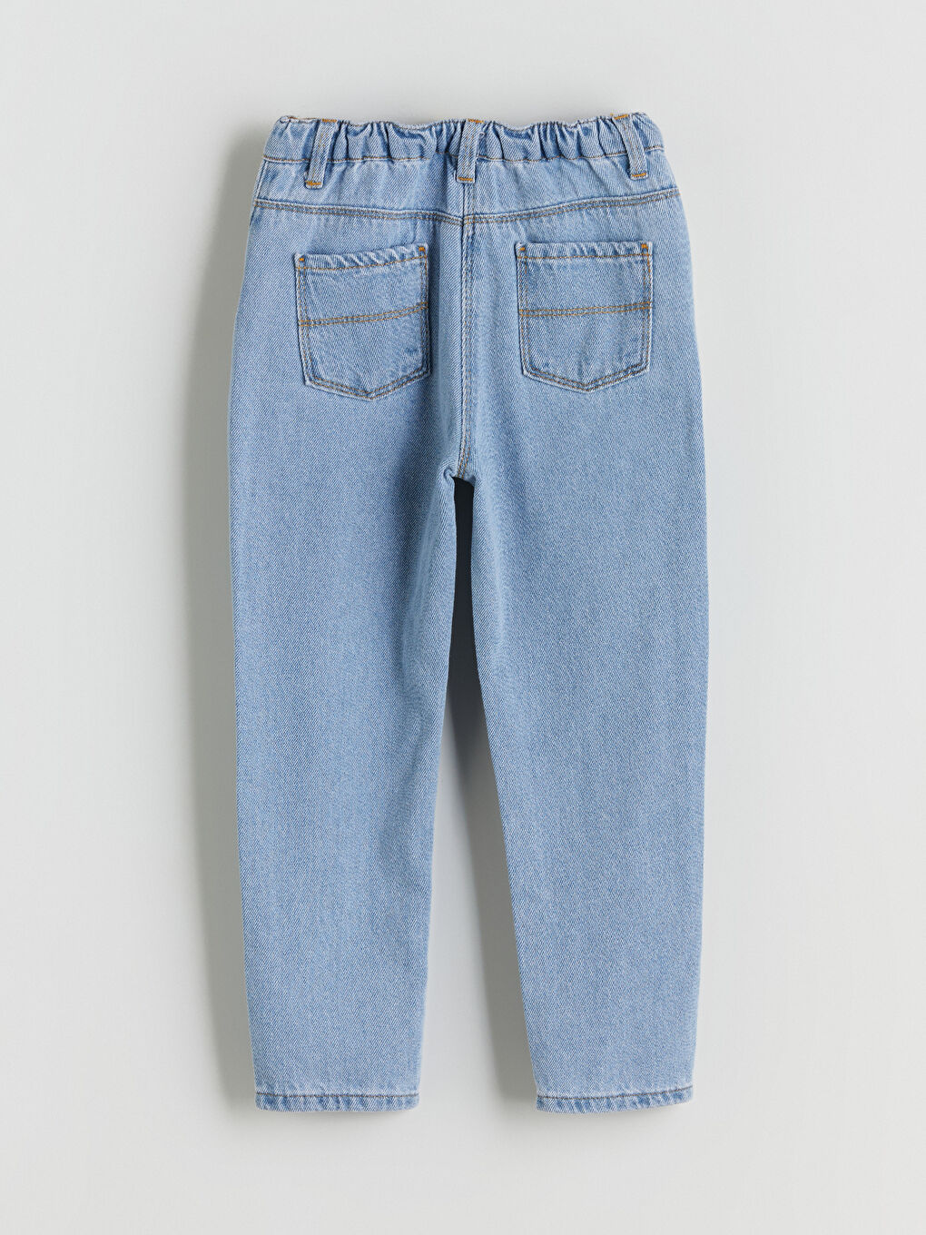 Girl's Jean Trousers with Adjustable Elastic Waist-2