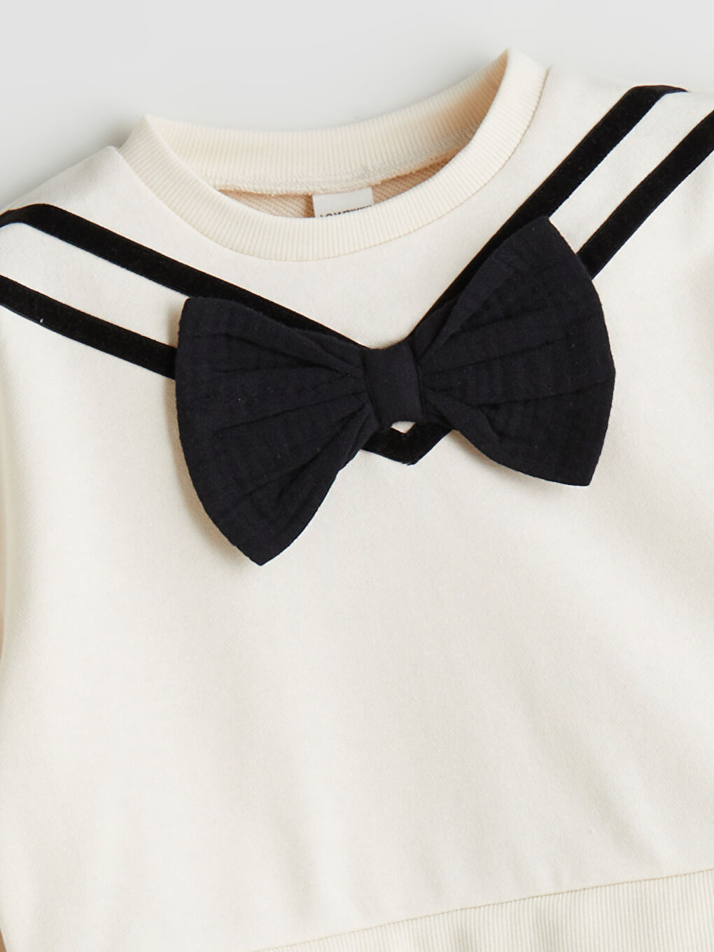 LCW Kids Crew Neck Bow Detailed Girls' Dress -W52972Z1-FRC