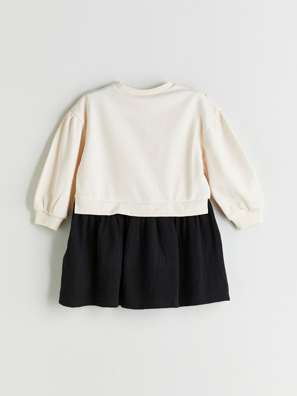 LCW Kids Crew Neck Bow Detailed Girls' Dress -W52972Z1-FRC