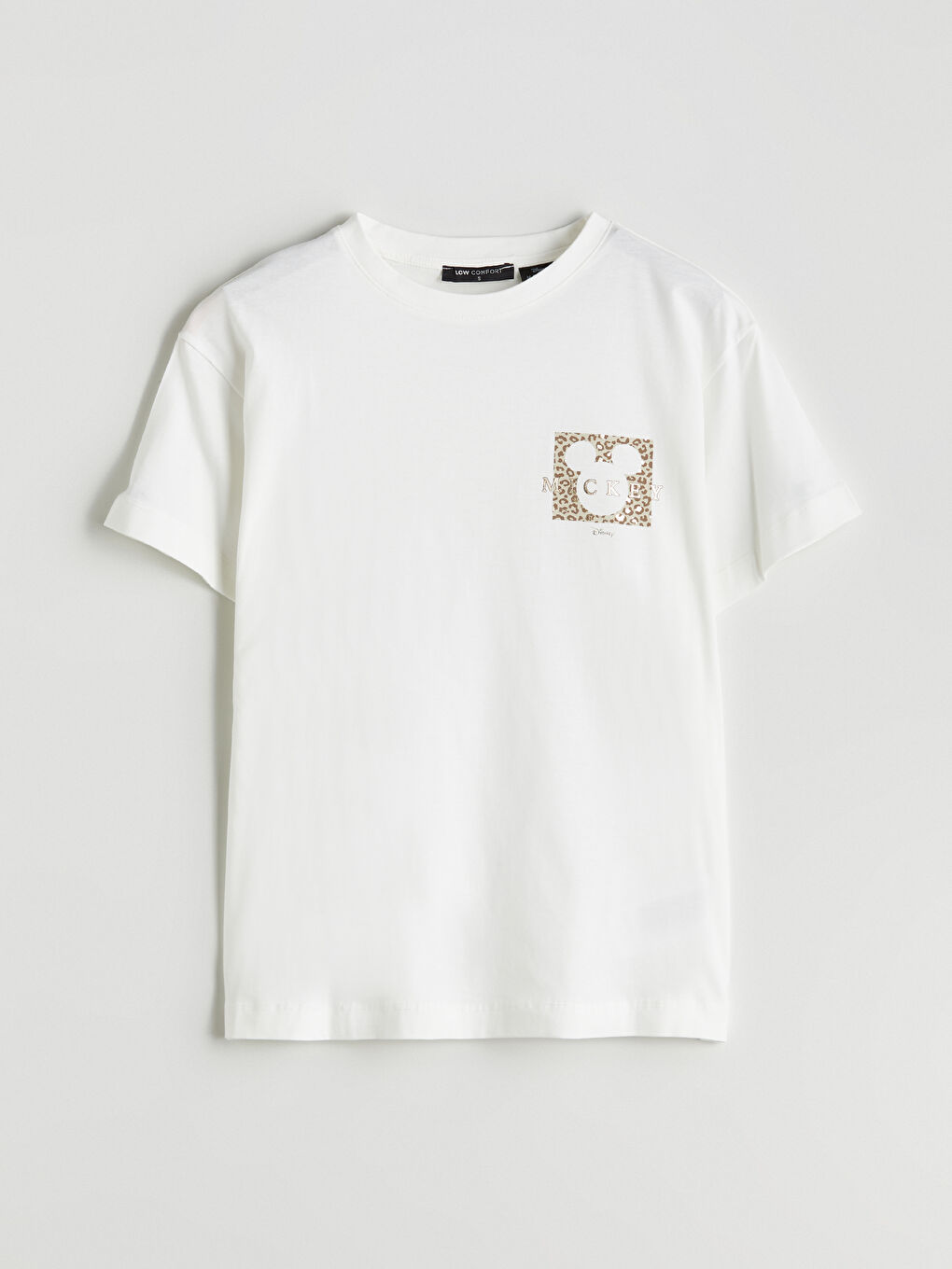 LCW Comfort Crew Neck Mickey Mouse Printed Women's T-Shirt -W52983Z8-R9J