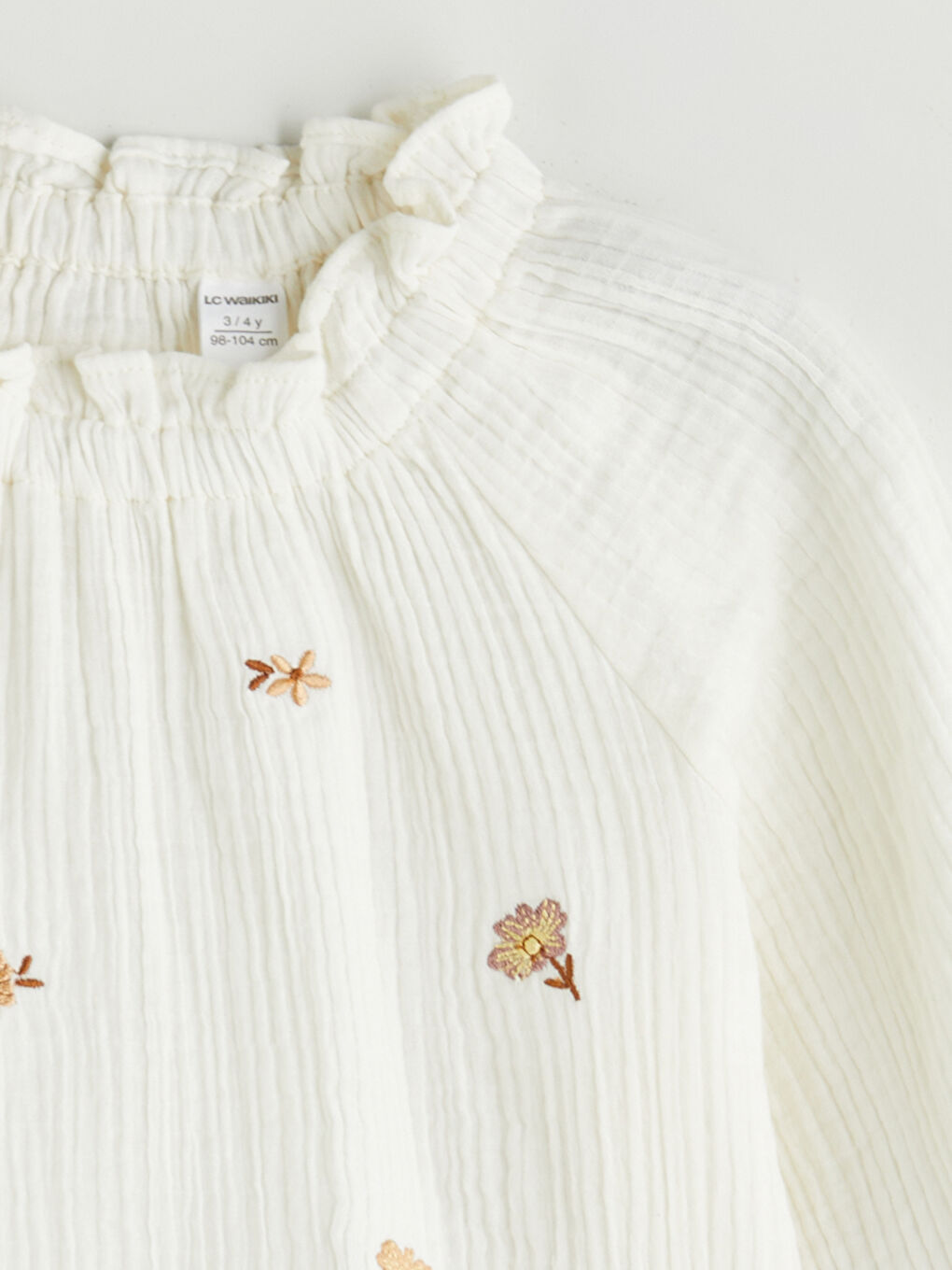 LCW Kids Girl ECRU Blouse -W52984Z1-FDU