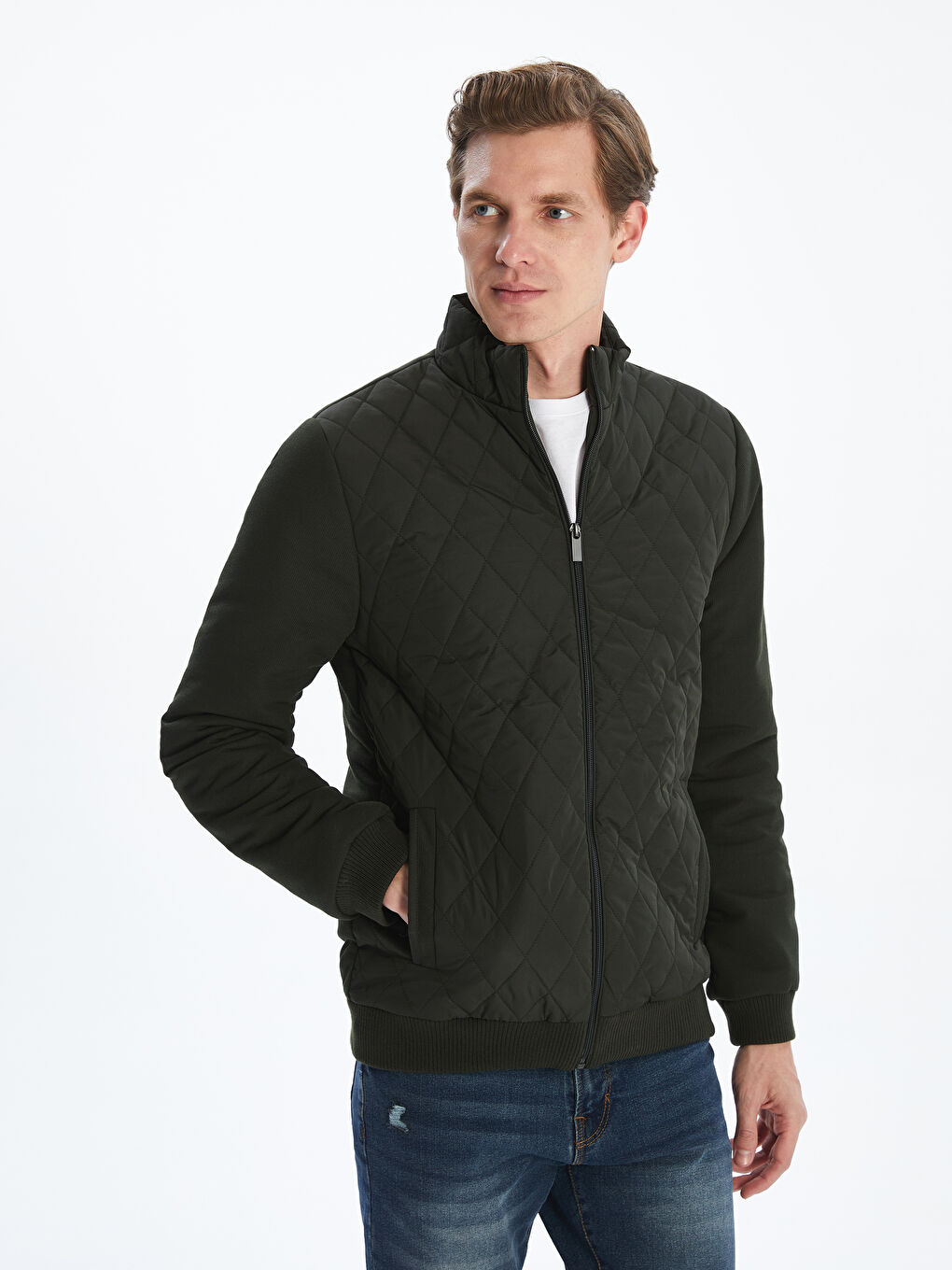 LCWAIKIKI Classic Regular Fit Funnel Neck Men's Knitwear Coat -W52987Z8-K75