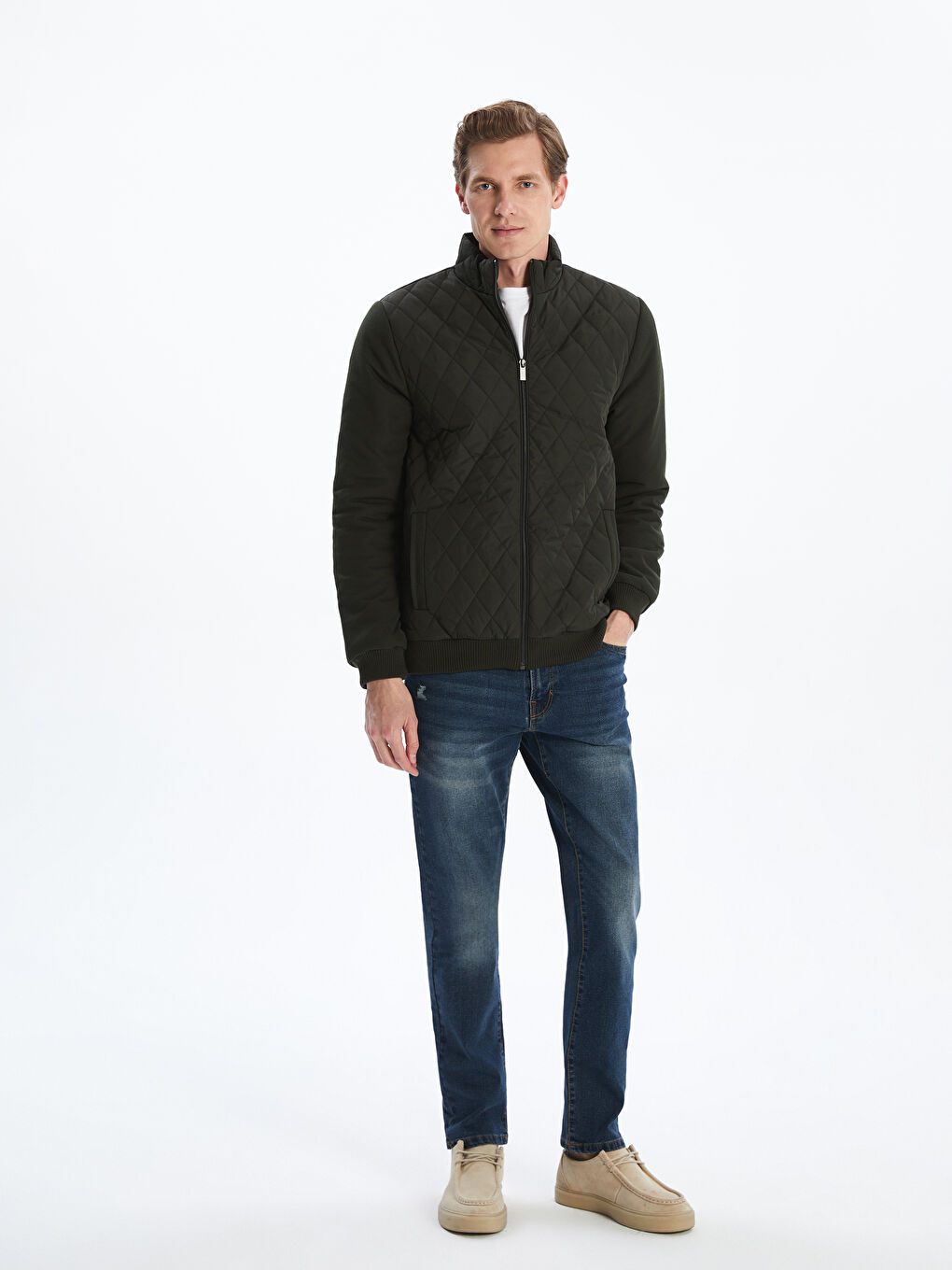 LCWAIKIKI Classic Regular Fit Funnel Neck Men's Knitwear Coat -W52987Z8-K75