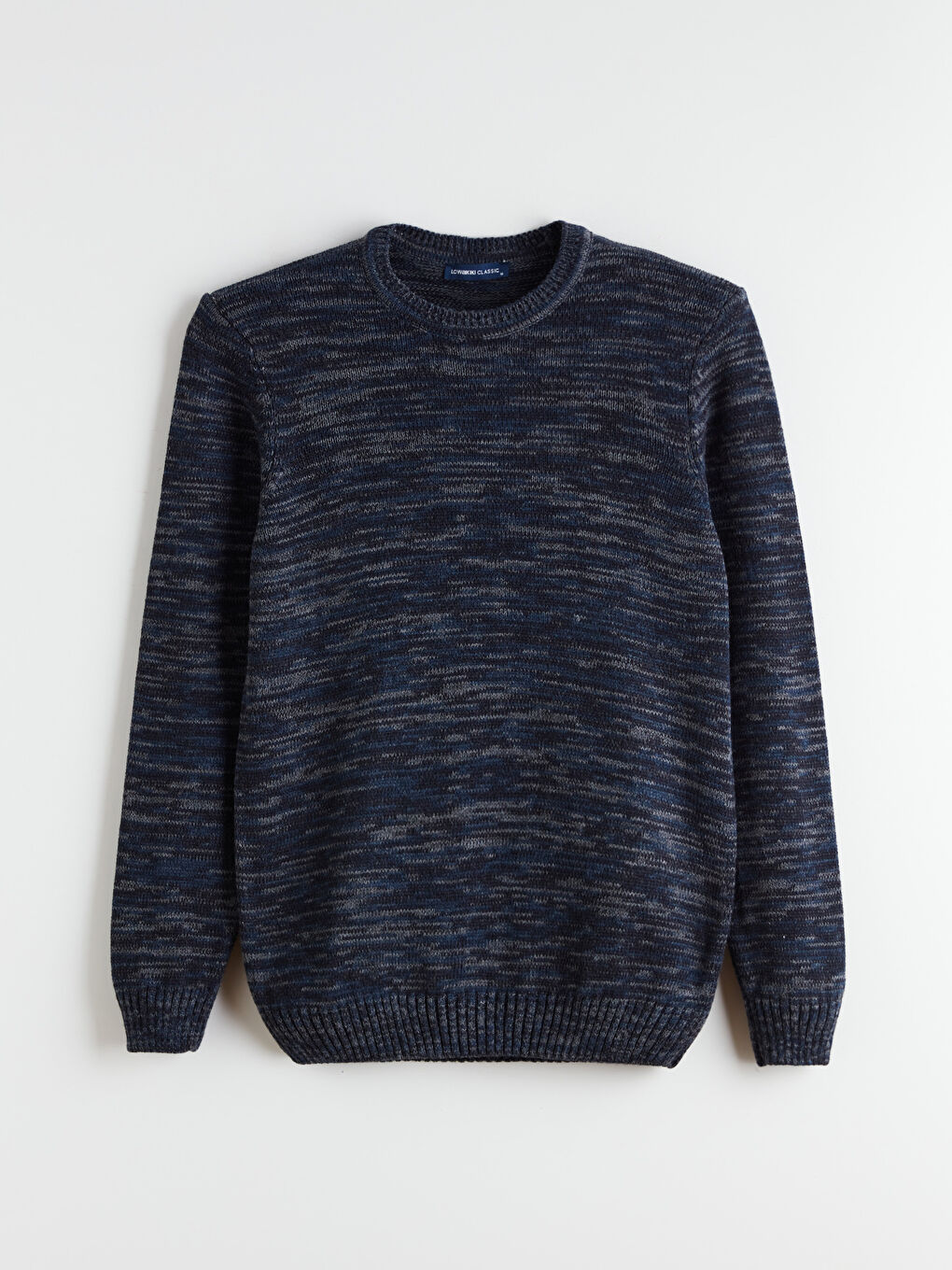 Crew Neck Patterned Men's Knitwear Sweater-4