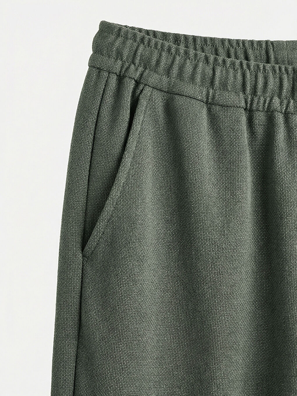 Elastic Waist Regular Fit Men's Trousers-3