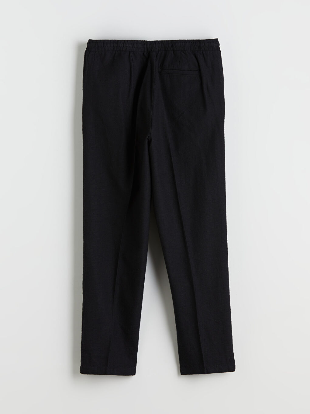 Regular Fit Linen-Look Men's Trousers-5