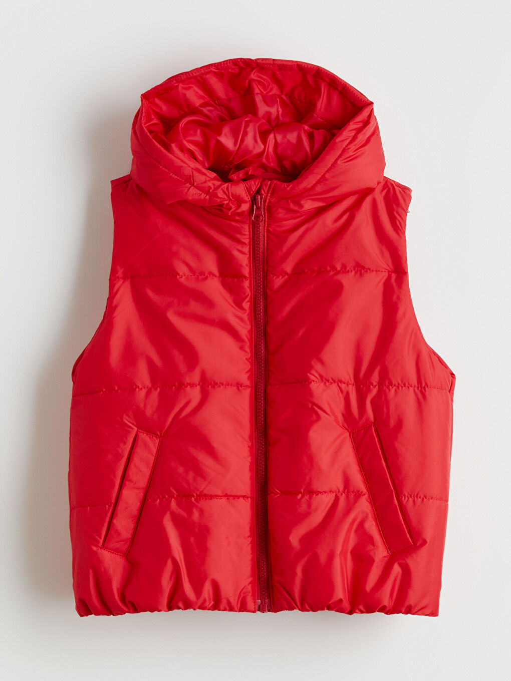 Hooded Girls' Puffer Gilet