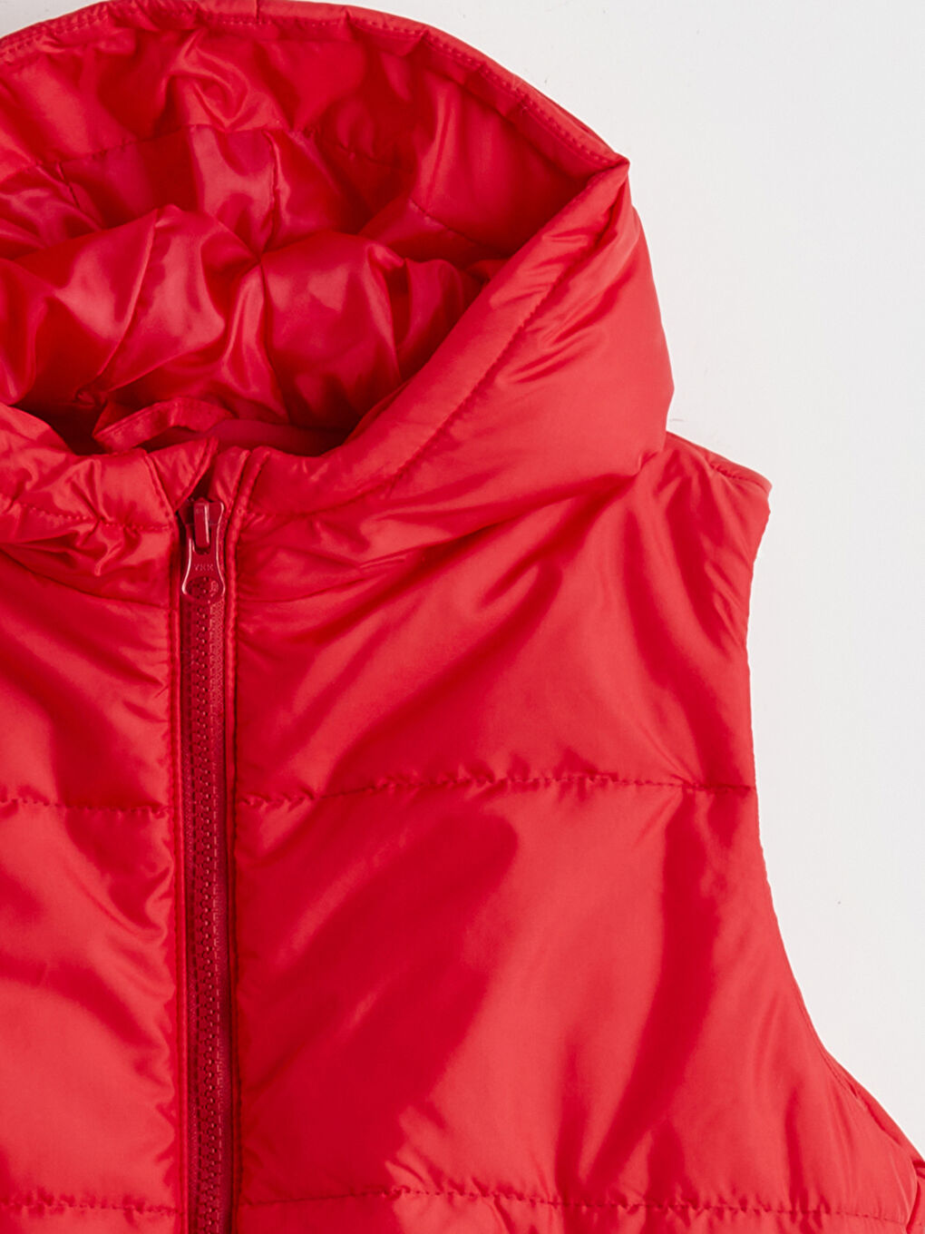 Hooded Girls' Puffer Gilet-1