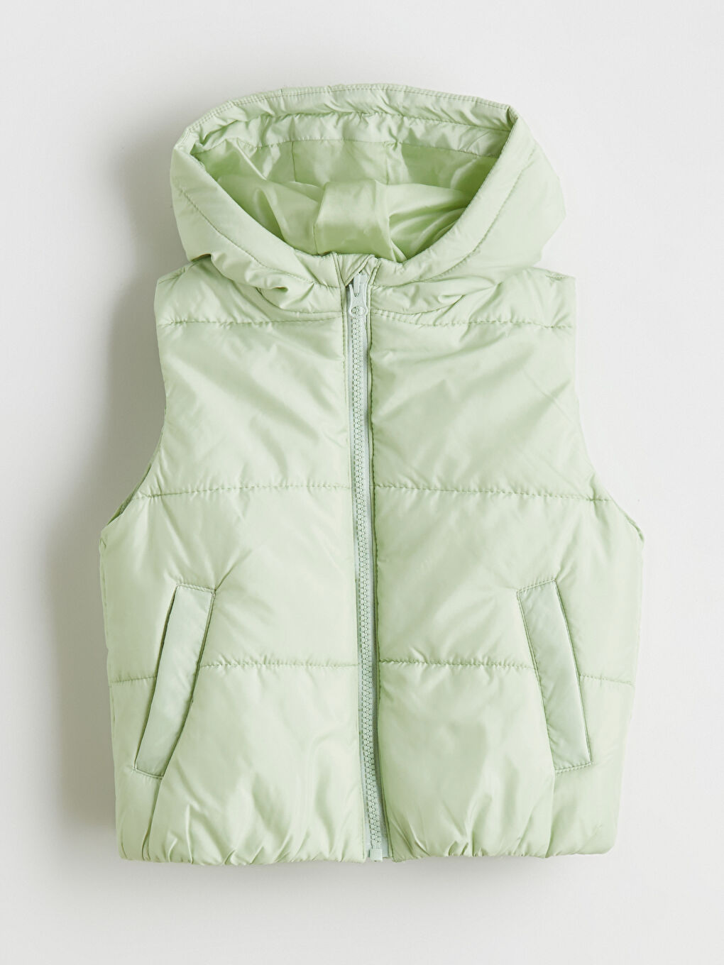 Hooded Girls' Puffer Gilet