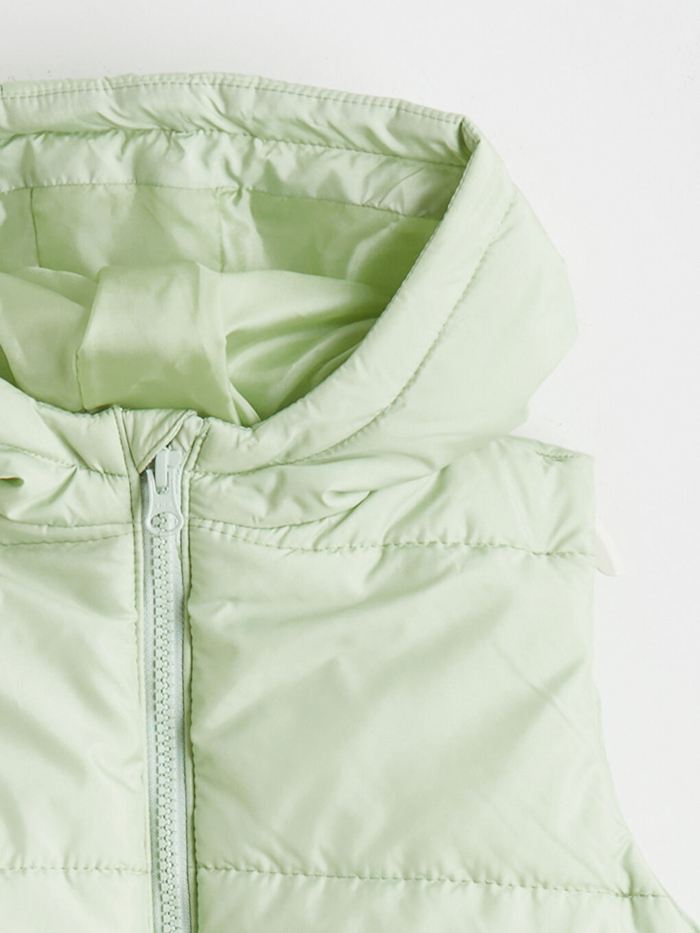 Hooded Girls' Puffer Gilet-1