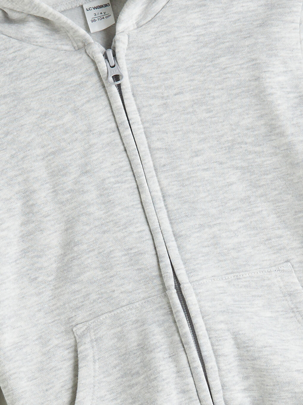 LCW Kids Hooded Long Sleeve Baby Girls' Zippered Sweatshirt -W53020Z1-CT3