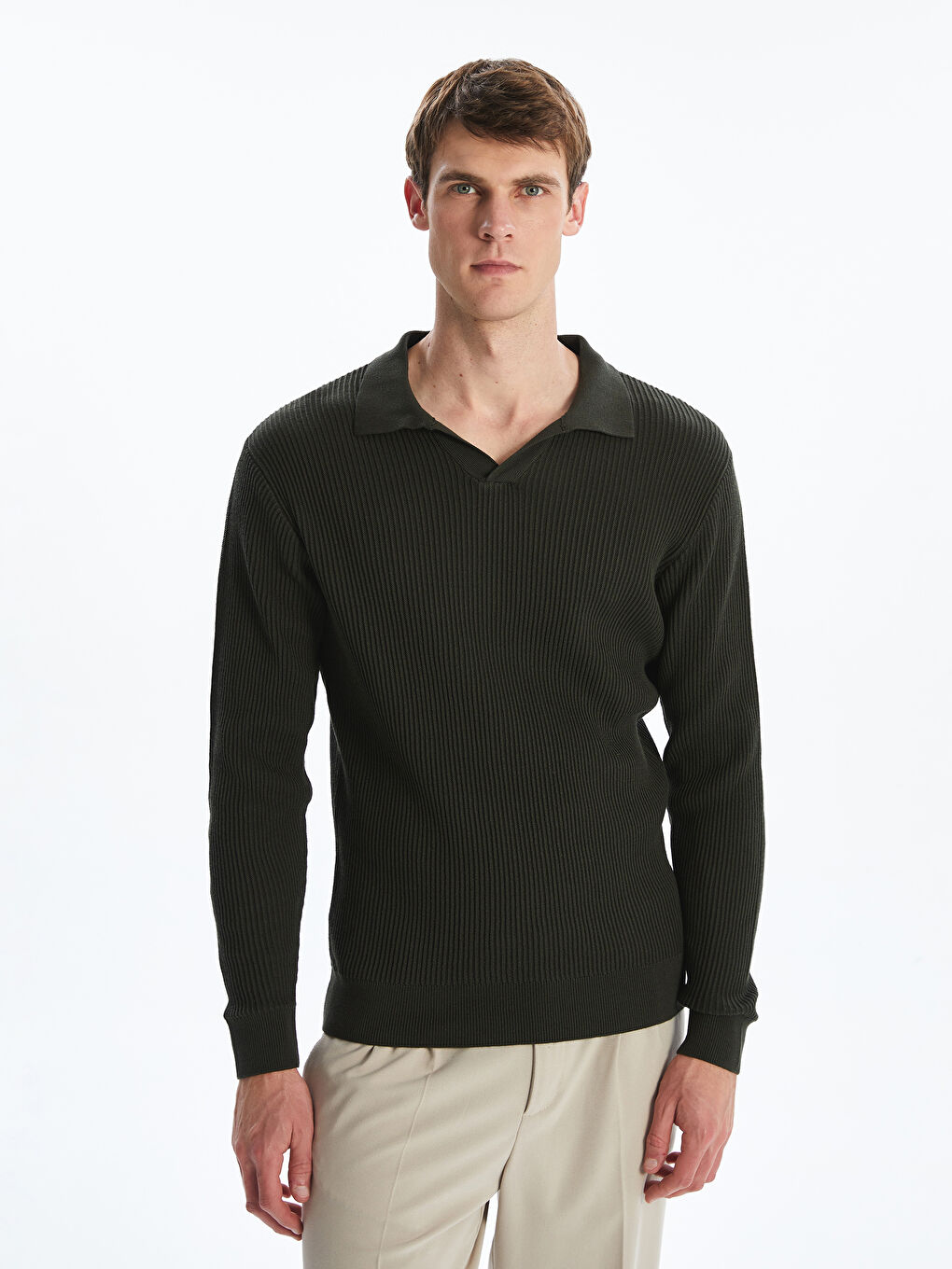 LCW Vision Polo Neck Men's Knitwear Sweater -W53026Z8-CZE