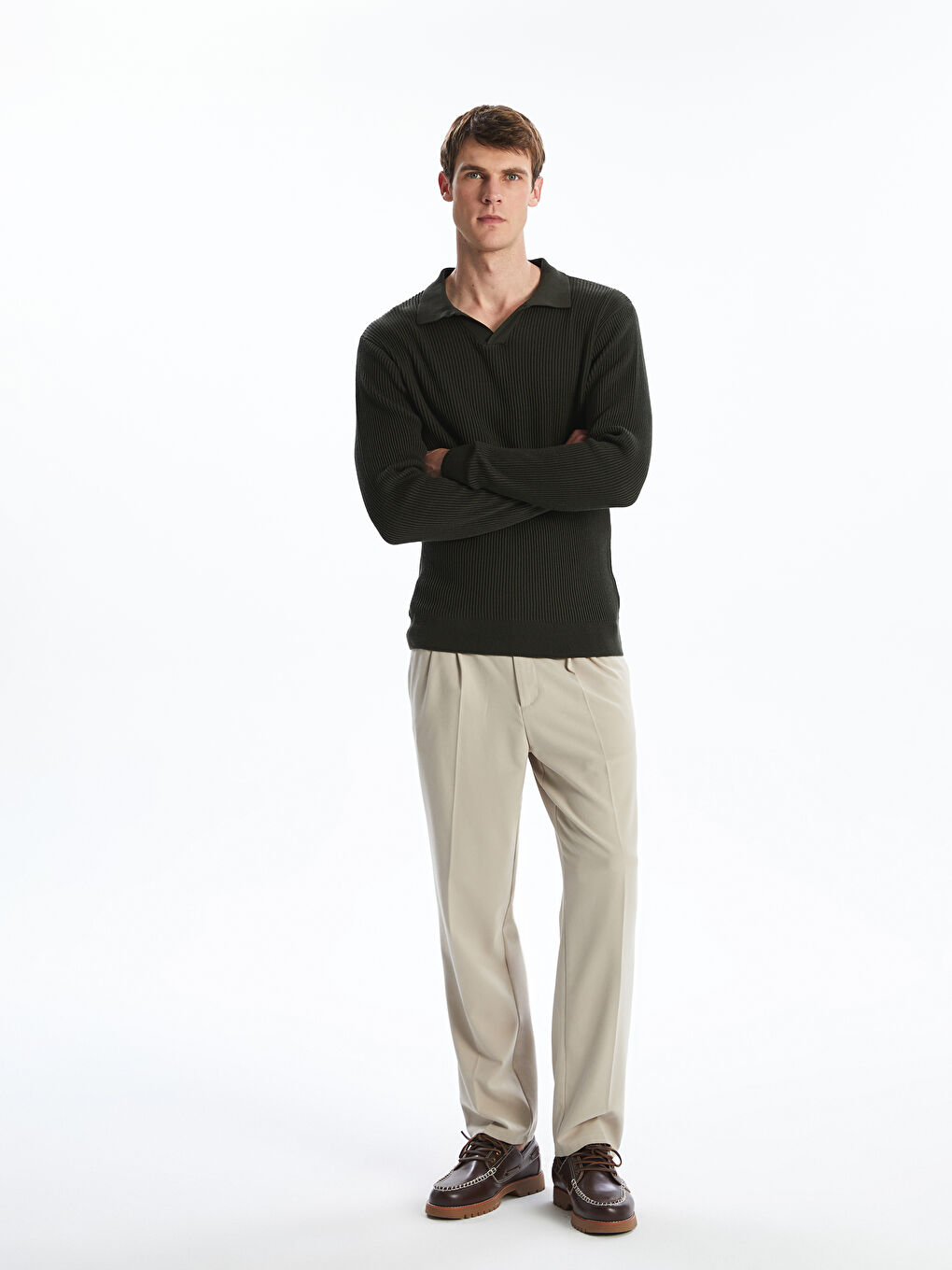 LCW Vision Polo Neck Men's Knitwear Sweater -W53026Z8-CZE