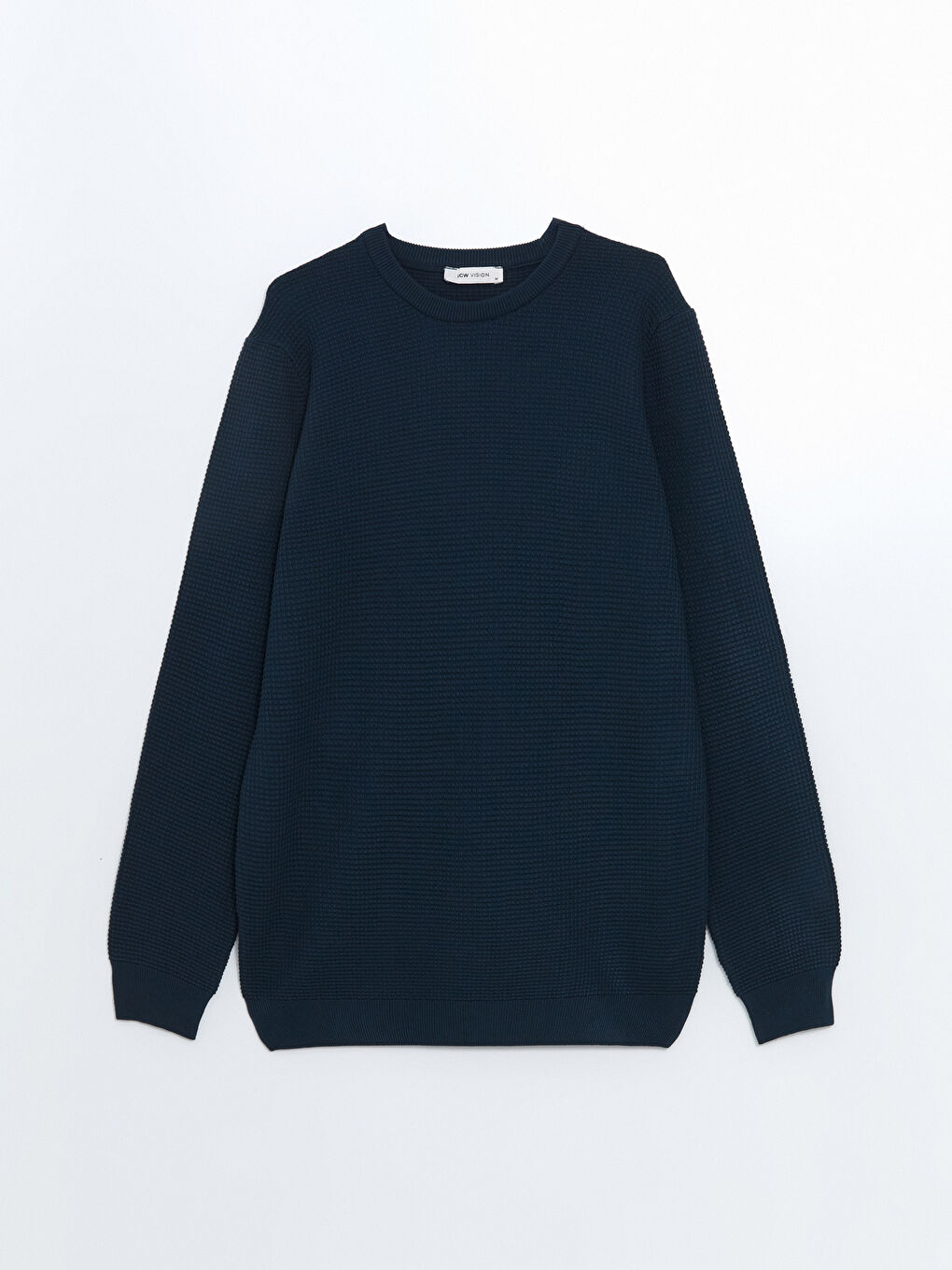 سترة تريكو رجال بكول مدور مربعة-4