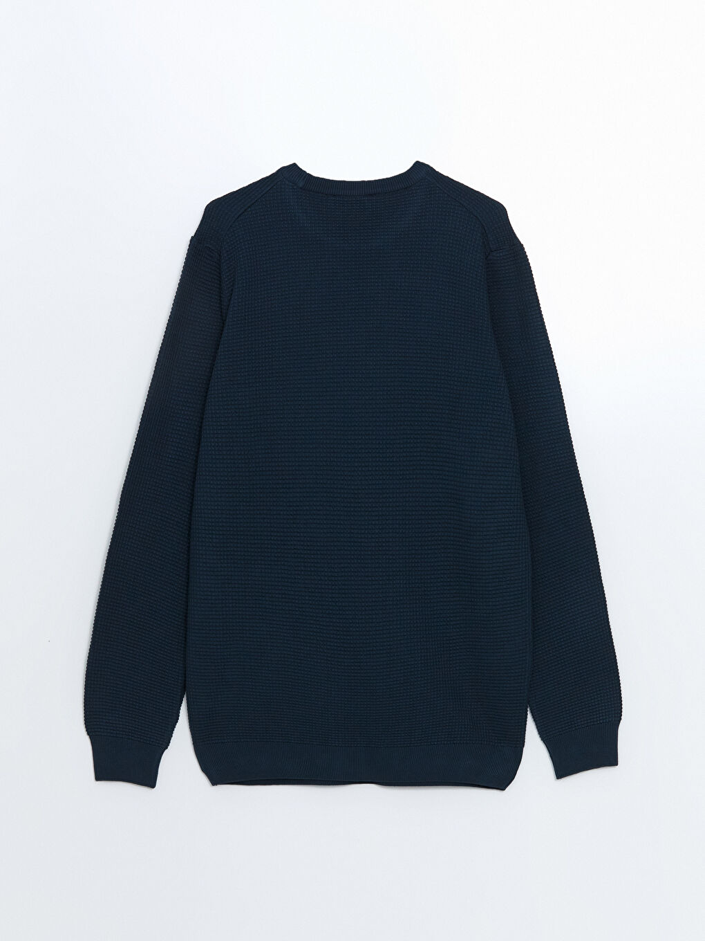 سترة تريكو رجال بكول مدور مربعة-5