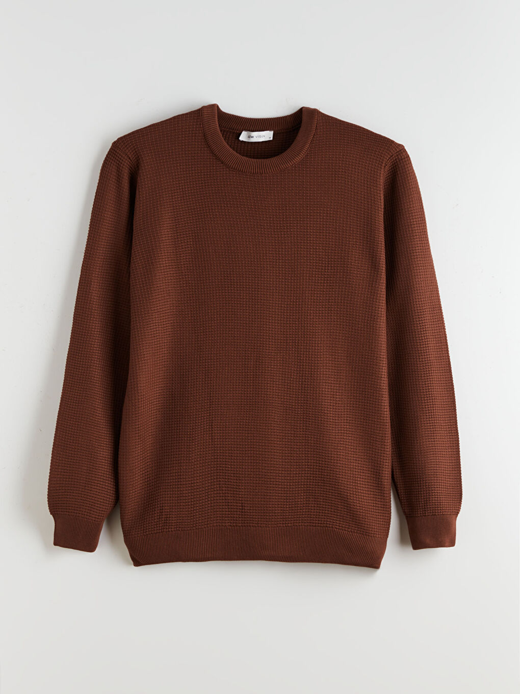 Crew Neck Checkered Men's Knit Sweater-4