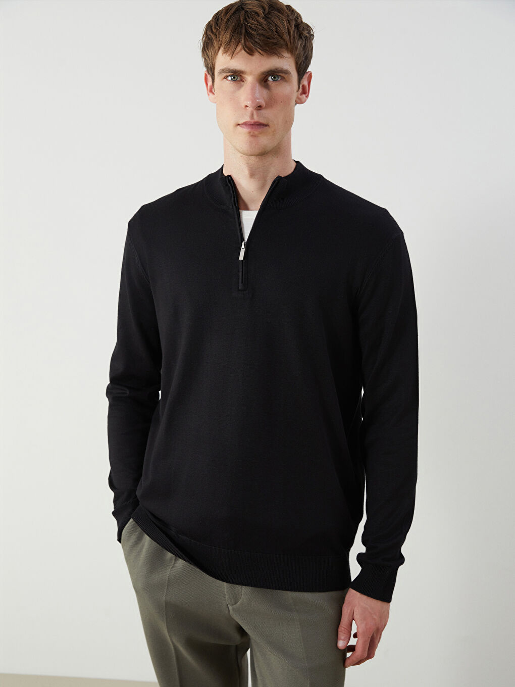 SOUTHBLUE Funnel Neck Men's Knitwear Sweater -W53049Z8-CVL