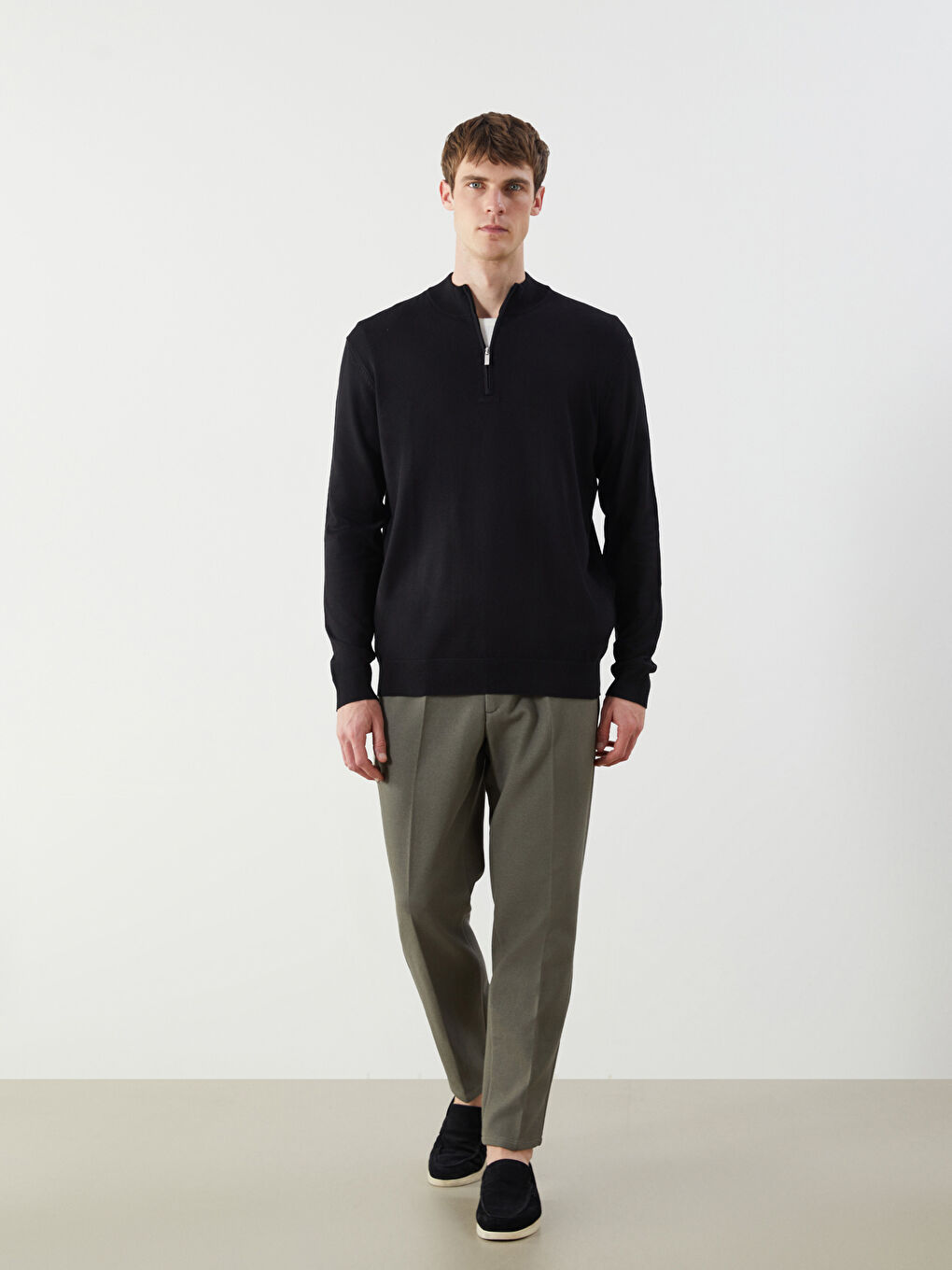 SOUTHBLUE Funnel Neck Men's Knitwear Sweater -W53049Z8-CVL