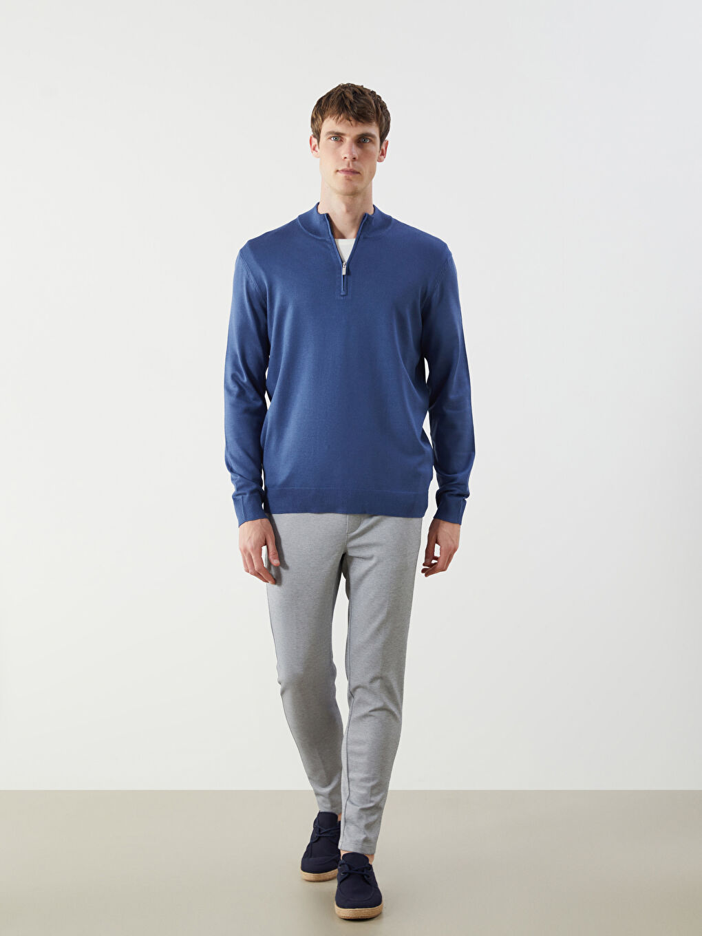 SOUTHBLUE Funnel Neck Men's Knitwear Sweater -W53049Z8-J2H