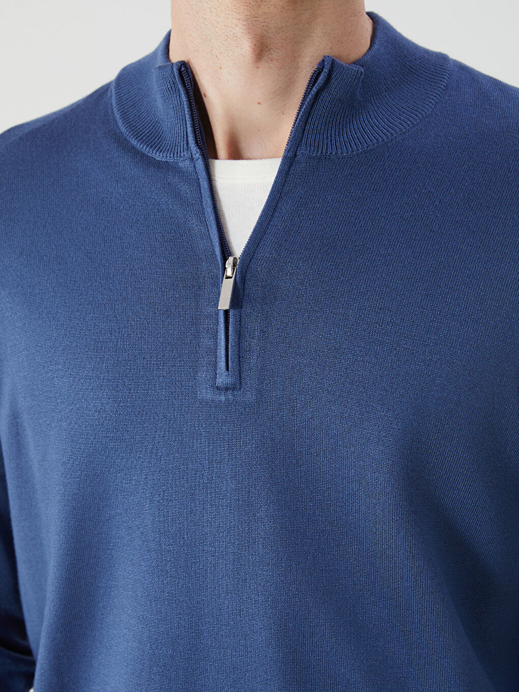 SOUTHBLUE Funnel Neck Men's Knitwear Sweater -W53049Z8-J2H