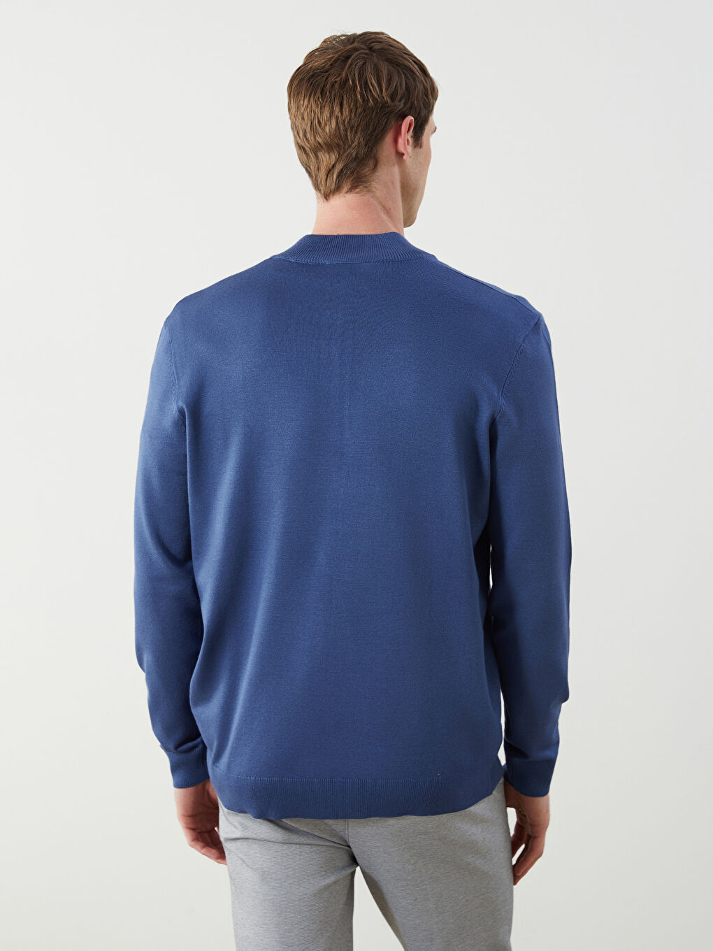 SOUTHBLUE Funnel Neck Men's Knitwear Sweater -W53049Z8-J2H