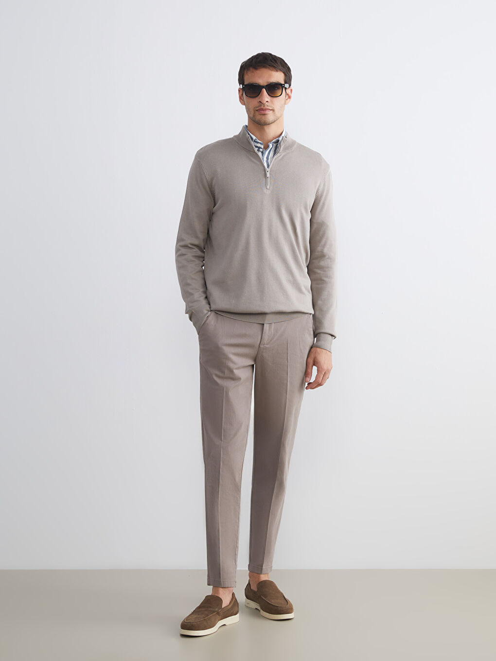 SOUTHBLUE Funnel Neck Men's Knitwear Sweater -W53049Z8-PSD