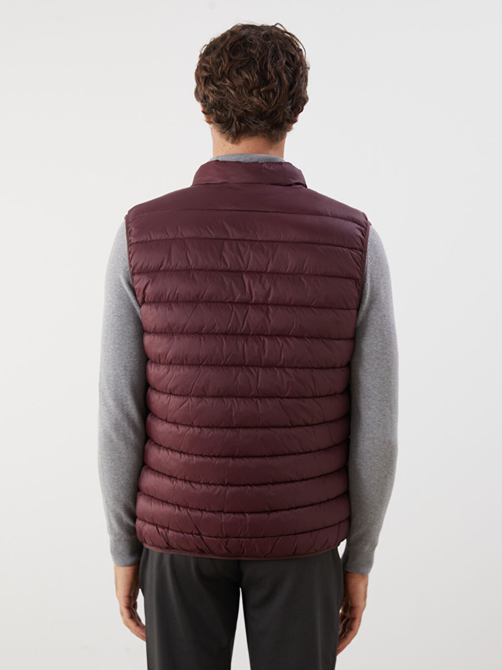 Standard Fit Funnel Neck Men's Puffer Gilet-4