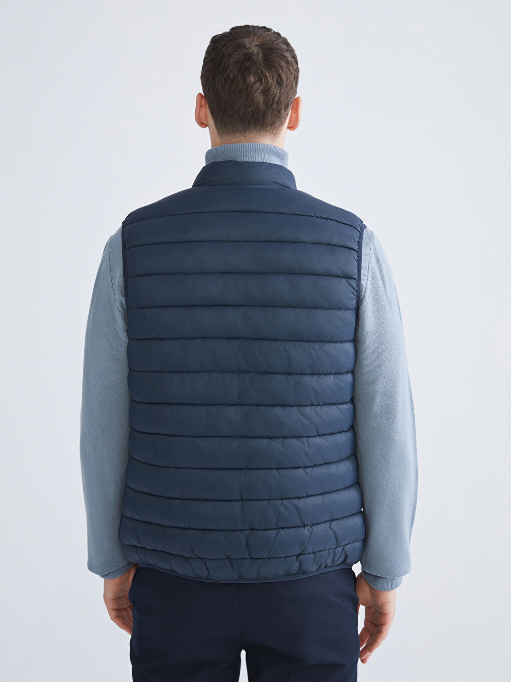 Standard Fit Funnel Neck Men's Puffer Gilet-4