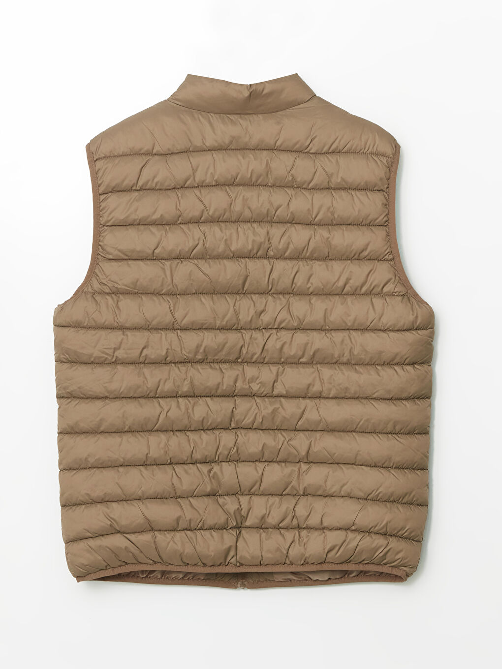 Kahverengi Standart Kalıp Dik Yaka Erkek Şişme Yelek-7