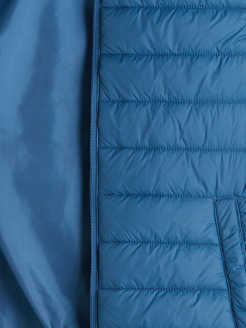 Mavi Standart Kalıp Dik Yaka Erkek Şişme Yelek-6