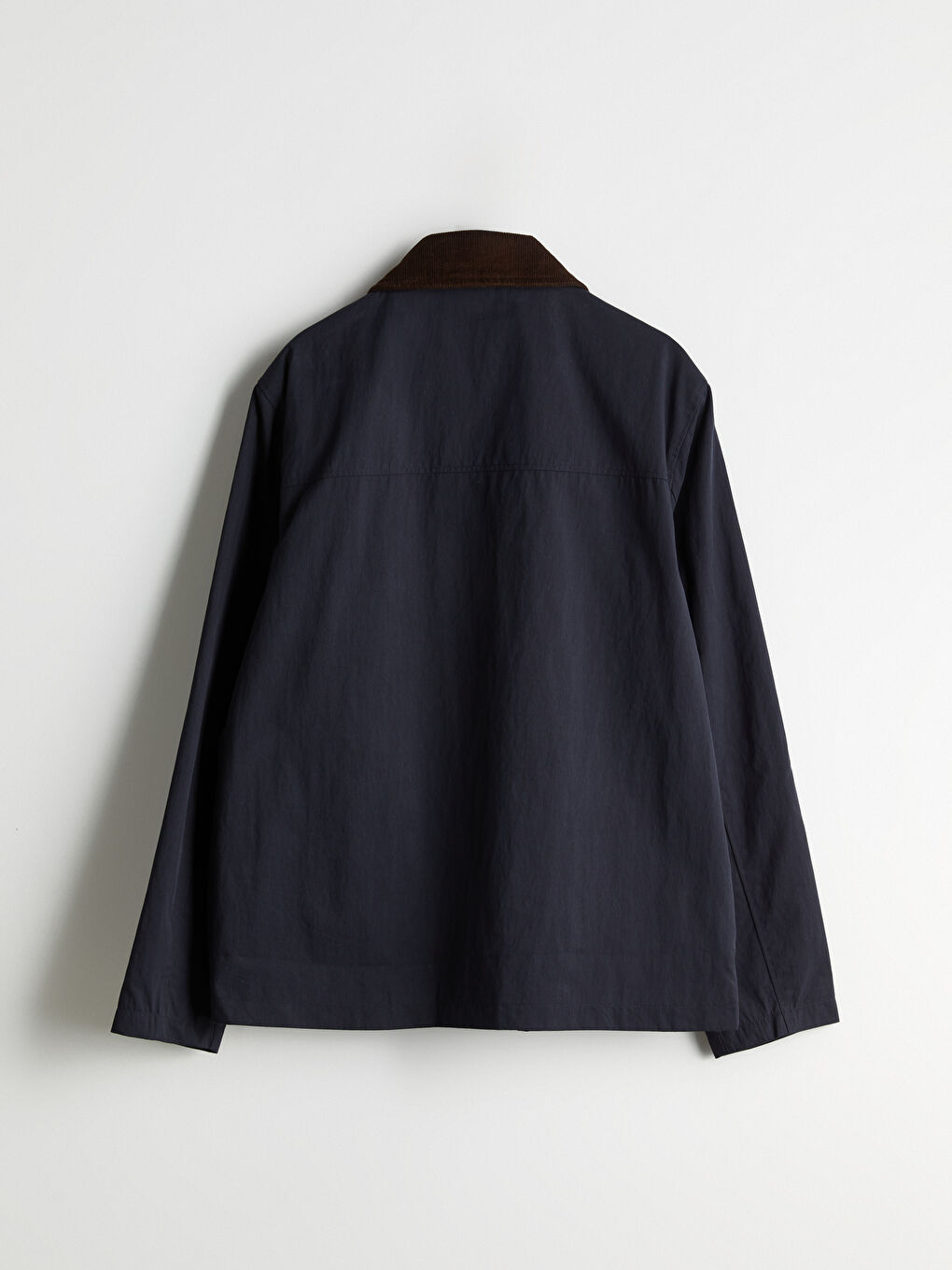 Lacivert Standart Kalıp Kadife Yaka Erkek Mont-7