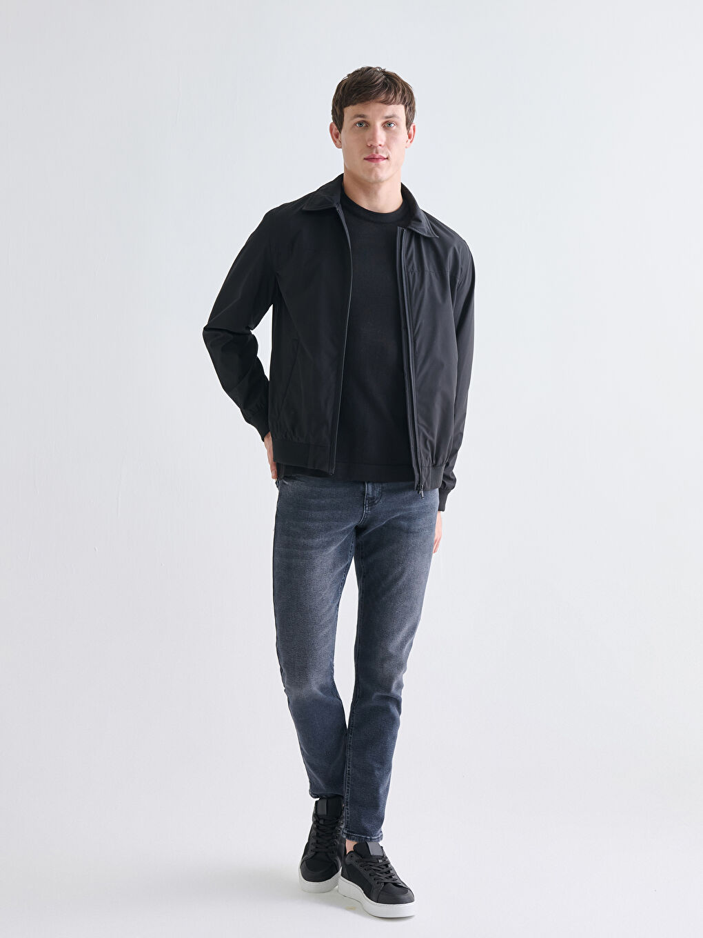 Standard Fit Collared Neck Men's Coat-1