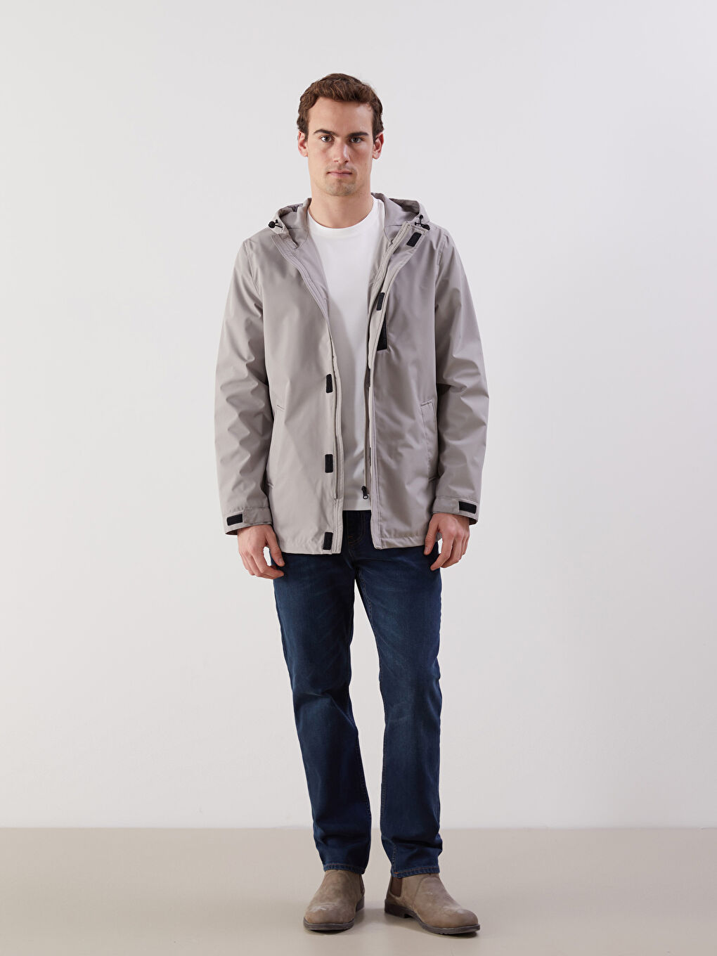Standard Fit Hooded Men's Coat-1