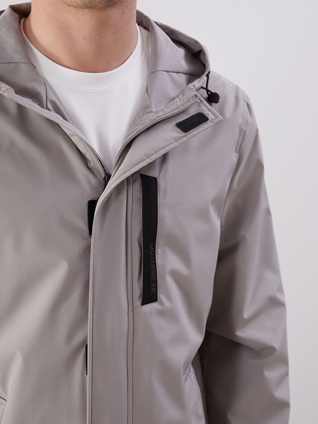 Standard Fit Hooded Men's Coat-3