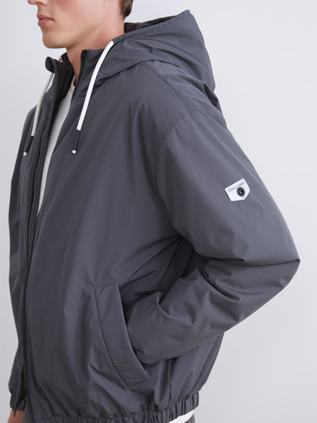 XSIDE Relaxed Fit Hooded Men's Medium Thickness Coat -W53138Z8-JPT